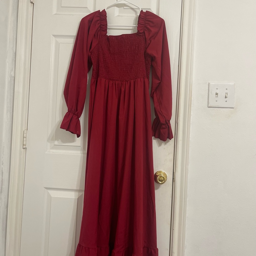 SHEIN Ruby Long Sleeve Maxi Dress